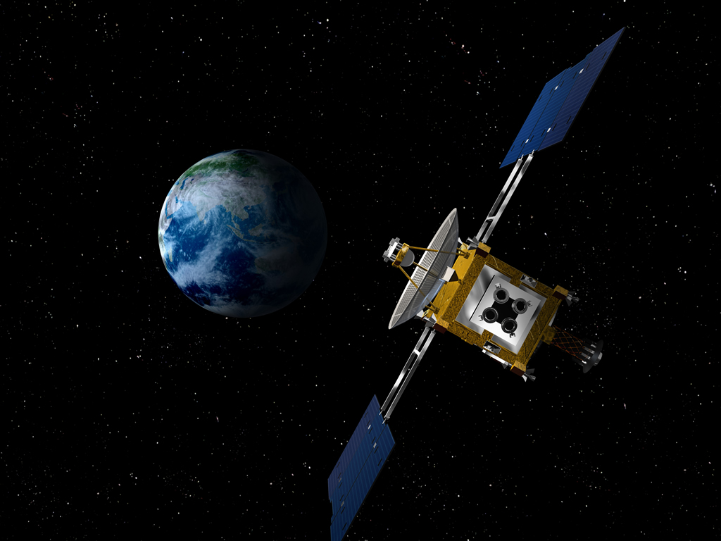 提供/宇宙航空研究開発開発機構(JAXA) はやぶさと地球のイメージ